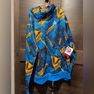 Reebok Boys 14/16 Blue & Orange Hoodie